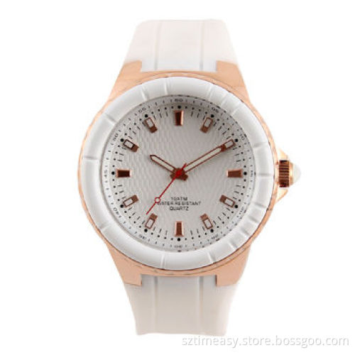 Metal Watch with Silicone Strap, for Men and Women